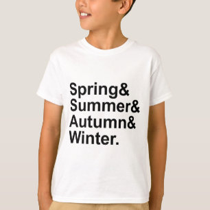Lente Zomer Herfst Winter Vier Seizoenen T-shirt