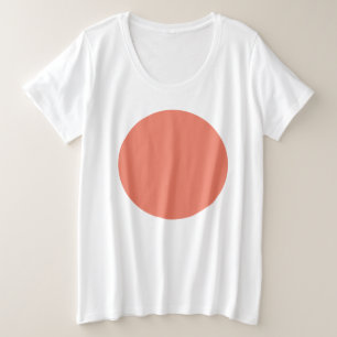 Lente Zomer Kleur Perzik Roze Grote Maat T-shirt