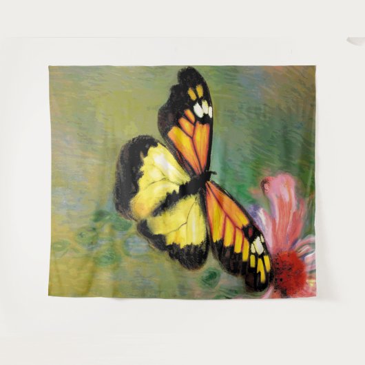 Lente zomer vlinder - Tapestry Wandkleed (Voorkant (horizontaal))