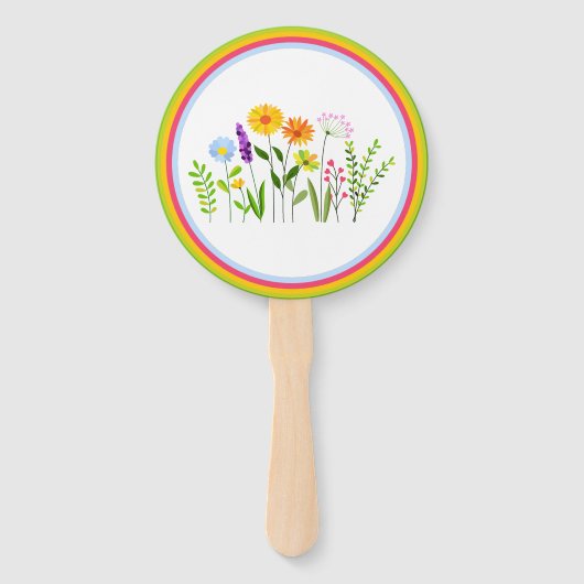 Lente Zomer Wilde bloemen Handwaaier (Voorkant)
