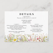 Lente zomer Wildflower Beige Boho Informatiekaartje (Voorkant)