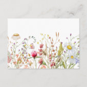 Lente zomer Wildflower Beige Boho Informatiekaartje (Achterkant)