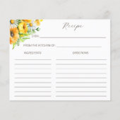 Lente zomerbloemen vrijgezellenfeest receptkaart (Voorkant)