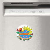 Lente Zon en Pysanka Magneet (Insitu (Vaatwasser))