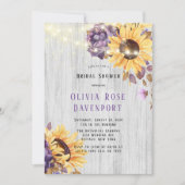 Lente zonnebloem Paars Peony Vrijgezellenfeest Kaart (Voorkant)