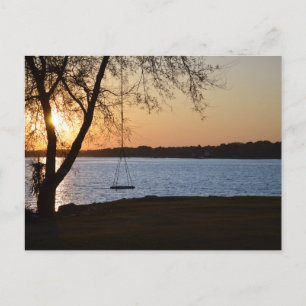 Lente Zonsondergang Vredig Briefkaart