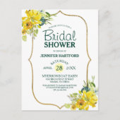 Lentebloei Gele Bloemen Bruidsfeest Briefkaart (Voorkant)