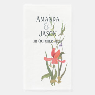 Lentebloeiende Tulp Bloemige Bruiloft Servet