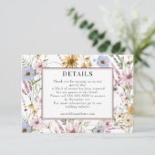 Lentebloem | Boho Chic Bruiloft | Details Informatiekaartje (Staand voorkant)