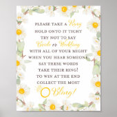 Lentebloem Bruids Bruiloft Bord Poster (Voorkant)