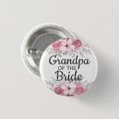 Lentebloem grootvader van de bruid Knoop Ronde Button 3,2 Cm (Voorkant /achterkant)