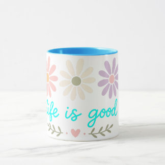 Lentebloem mok, Boho pastel bloem koffiekop, L Mok