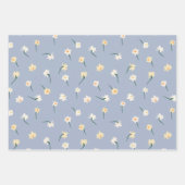 Lentebloem Narcis | Blauw en Grijs Inpakpapier Vel (Voorkant 2)