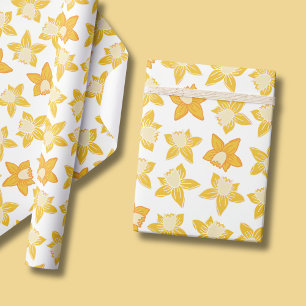 Lentebloem Narcis Patroon Cadeaupapier