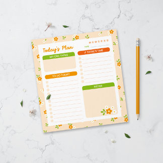 Lentebloemboeket Dagelijkse Planner Notitieblok
