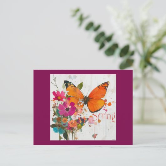 Lentebloemen, 2025, briefkaart (Staand voorkant)