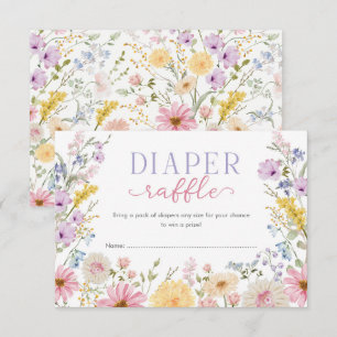 Lentebloemen Baby in Bloei Luiers Raffle Informatiekaartje
