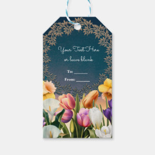 Lentebloemen Bloemstuk Elegant Chic Favor Cadeaulabel