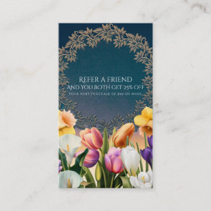 Lentebloemen Bloemstuk Elegant Refer a Friend Aanbevelingskaartje