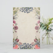  lentebloemen briefpapier (Staand voorkant)