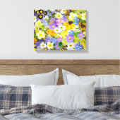  lentebloemen collage canvas afdruk (Insitu (Slaapkamer))