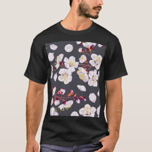 lentebloemen: gedetailleerd behang. t-shirt