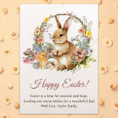 lentebloemen Happy Easter Bunny Feestdagenkaart