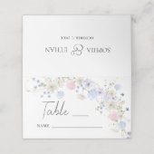 Lentebloemen Huwelijk Tafelnummer (Buitenkant ongevouwen)