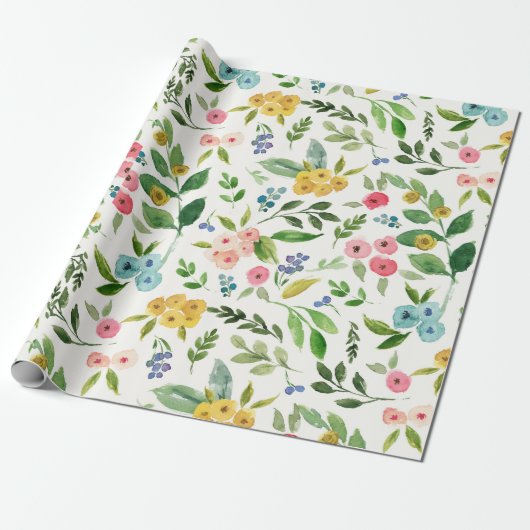 Lentebloemen Inpakpapier (Uitgerold)