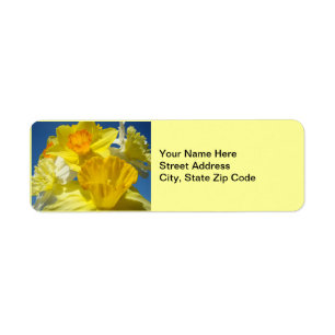 Lentebloemen Narcissen Adreslabels stickers Bloemm