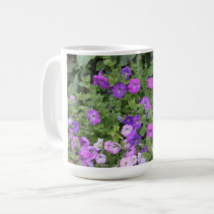 Lentebloemen Paarse tuin Petunia Bloemen Foto Koffiemok