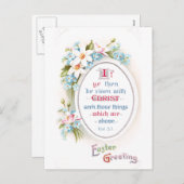 Lentebloemen Religieus  Pasen Feestdagenkaart (Voorkant / Achterkant)