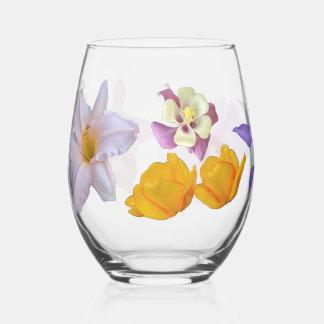 Lentebloemen Steelzen Wijnglas Zonder Voet