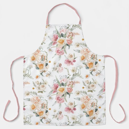 Lentebloemen Tulpen Schort (Voorkant)
