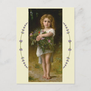 Lentebloemen van William Bouguereau Briefkaart