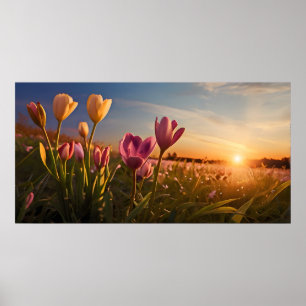 Lentebloemen voor Valentijnsdag Poster