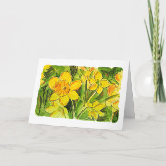 Lentebloemen Vouwkaart Feestdagen Kaart