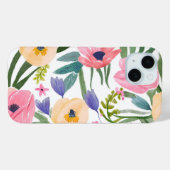 lentebloemen | Waterverf van de pastelbloem Case-Mate iPhone Case (Achterkant (horizontaal))