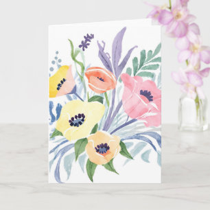 Lentebloemenboeket Mooie bloemenschildering in w Kaart