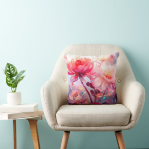 Lentebloementuin Aquarel Kussen