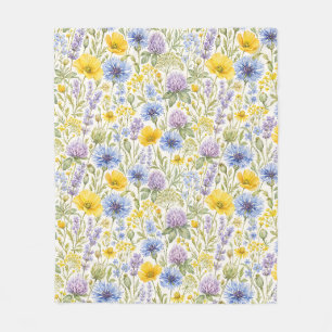 Lentebloemenweidepatroon Fleece Deken