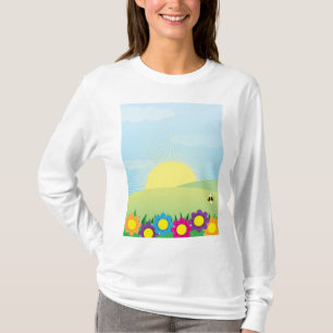 Lentebloemenzon met kleurrijke bloemen t-shirt