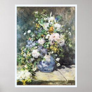 Lentebloemstuk door Pierre Renoir, Vintage Bloemen Poster
