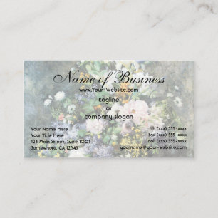 Lentebloemstuk door Pierre Renoir, Vintage Bloemen Visitekaartje