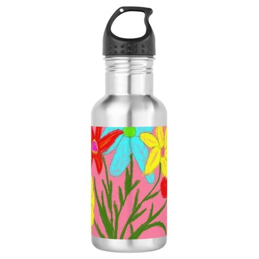 Lentebloemstuk Waterfles (Voorkant)