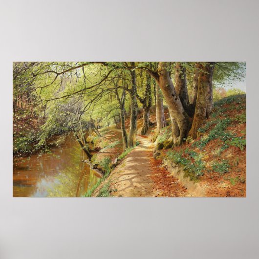 Lentedag in het bos poster (Voorkant)