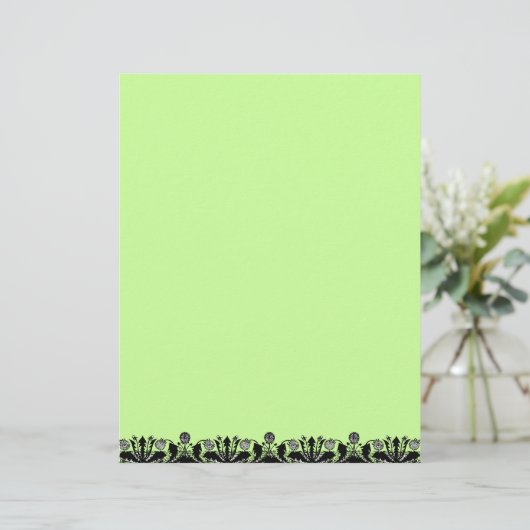 Lentedandelion Border Recycled Letterhead Paper (Staand voorkant)