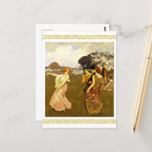 lentedans, Arthur F. Mathews Briefkaart