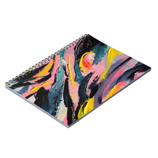 Lentefestival. Vormgeving met meerkleurige textuur Notitieboek (Linkerzijde)