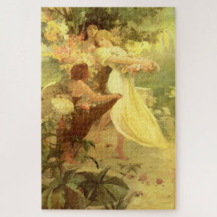 Lentegeest door Alphonse Mucha Legpuzzel